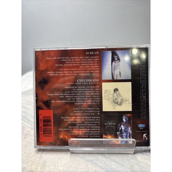 Michael Jackson Janet Jackson Scream Childhood CD Single 1995 Epic - Picture 2 of 5